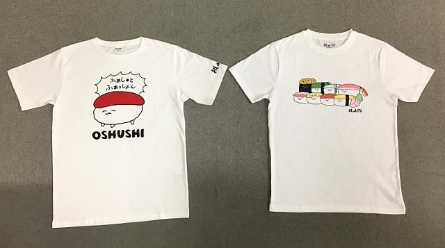 おしゅしだよ がｔシャツに 繊研新聞