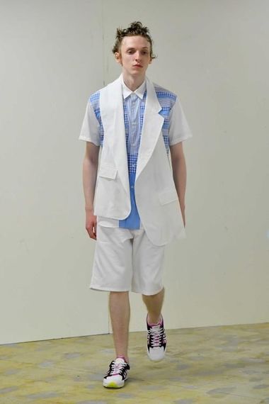 【美品】コムデギャルソンシャツ メッシュレイヤードシャツ コムデギャルソンCDG限定ストライプ・シャツ | コムデギャルソン