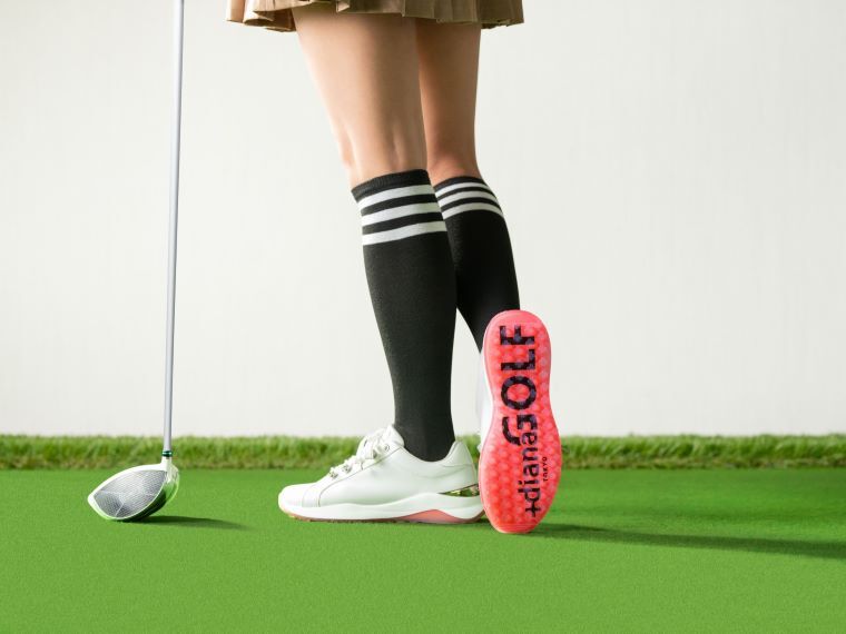 美品】ダイアナ ゴルフシューズ グレー 美品】ダイアナ ゴルフシューズ