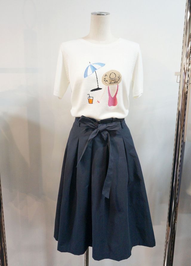 夏らしい柄を編んだ「グリーンデイルガーネット」１７年春夏物