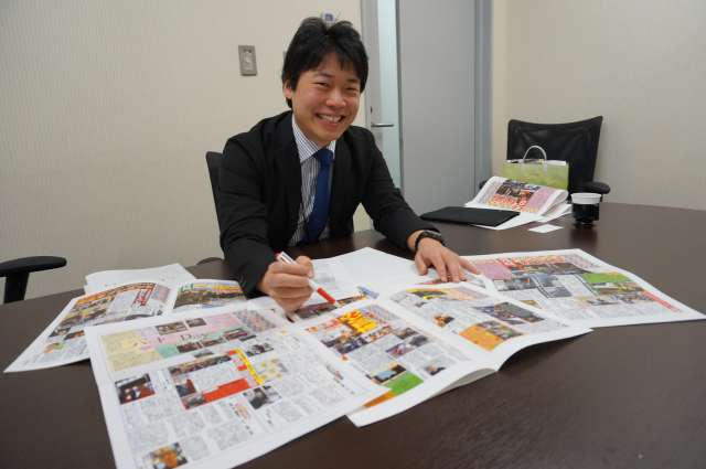忙しいスタッフの方に読んでもらうため、レイアウトは「キャッチーなスポーツ紙を買って勉強してます」と水口さん
